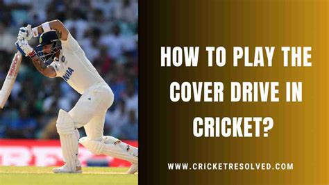 How to Play the Cover Drive in Cricket? Technique Explained - Cricket ...