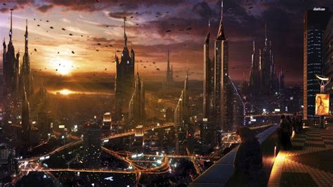 Futuristic City Night Wallpapers - Top Free Futuristic City Night ...