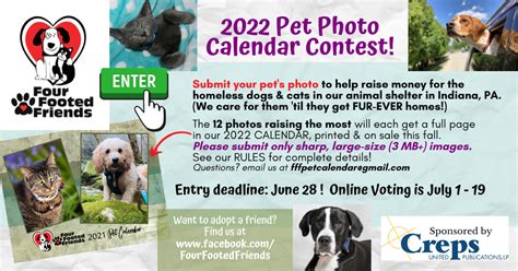 Four Footed Friends Calendar Contest - 360 Photo Contest