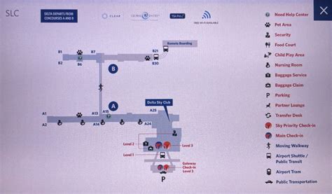 Delta Salt Lake City diagram, 2022 A Delta Air Lines diagram of the new ...