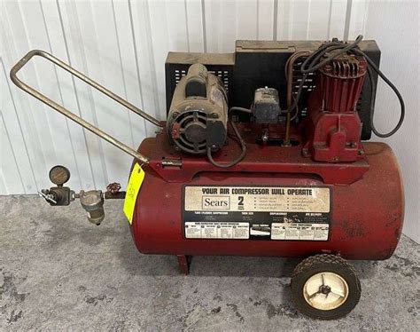 Sears 2hp air compressor - Schneider Auctioneers LLC