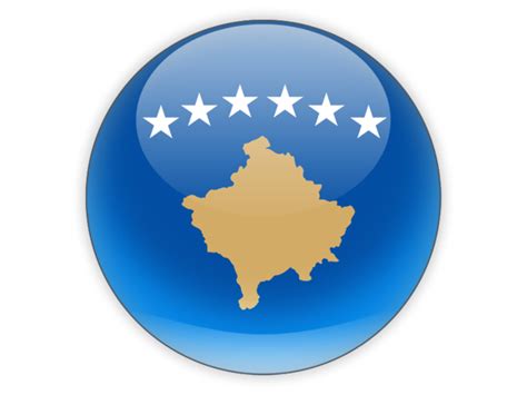 Round icon. Illustration of flag of Kosovo