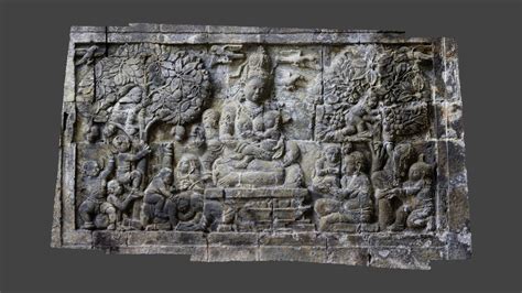 A relief of Candi Mendut - Download Free 3D model by yamahiro [4c62078] - Sketchfab