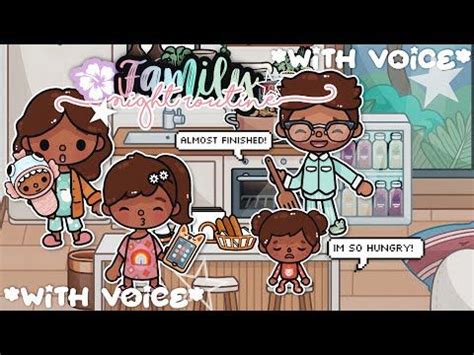 *Aesthetic* Family Night Routine 😴🌷 !! *with voice 🎙️* Toca Boca Life World Family Roleplay 🌍 ...