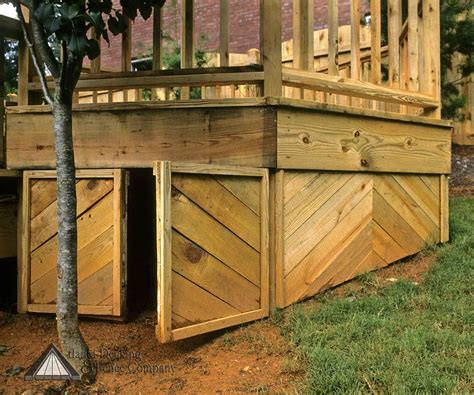 Under deck storage | Under deck storage, Deck storage, Diy storage shed ...