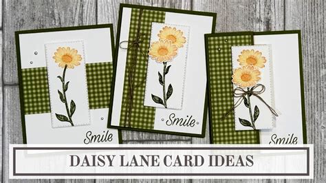 Stampin Up Daisy Lane (3 Simple Card Ideas) - YouTube