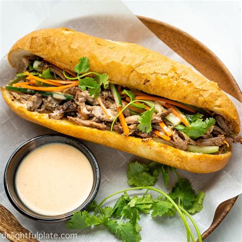 Slow Cooker Vietnamese Pulled Pork Banh Mi - Delightful Plate