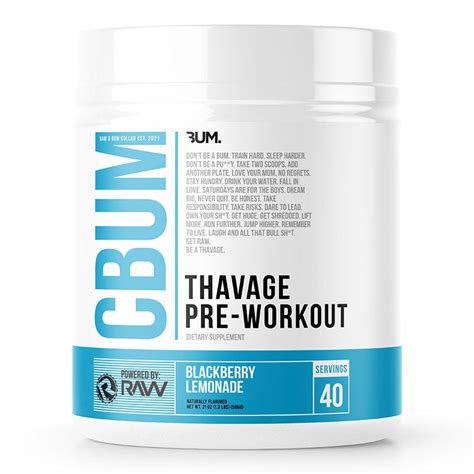 CBUM Thavage Pre Workout | RAW x CBUM COLLAB SUPPLEMENTS