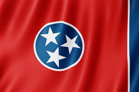 Premium Photo | Flag of tennessee, usa. 3d illustration of the ...