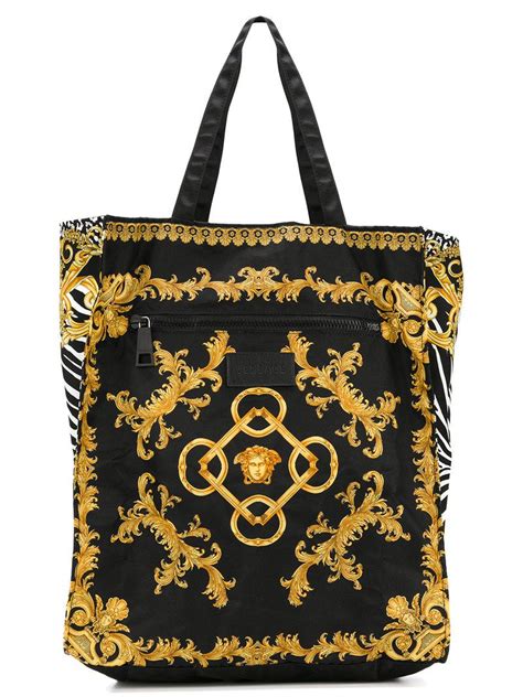 Lyst - Versace Signature Print Shoulder Bag in Black for Men