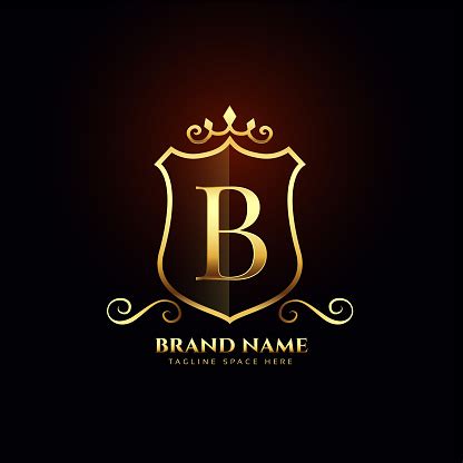 Letter B Ornamental Golden Logo Concept Design Stock Illustration ...