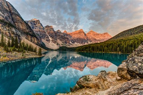 Wallpaper : park, mountain, lake, Canada, reflection, sunrise, national, Alberta, Banff ...