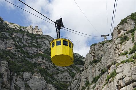 Cable Car At Montserrat, Spain Editorial Photography - Image of cross, beautiful: 55742402