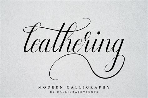 Leathering Font by CalligraphyFonts.net in 2022 | Modern calligraphy fonts, Modern calligraphy ...