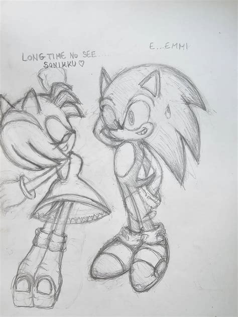 Sonic the Hedgehog pencil sketch ver.2 by sonicfan125 on DeviantArt