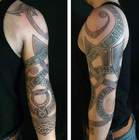 80 Rune Tattoos For Men - Germanic Lettering Design Ideas