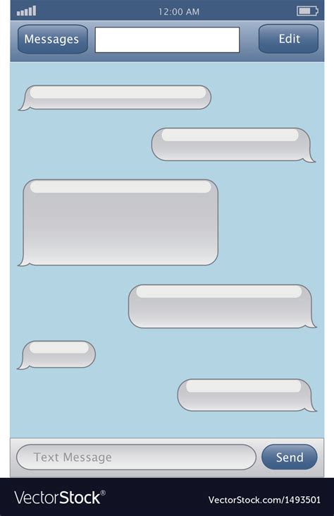 Chat template Royalty Free Vector Image - VectorStock