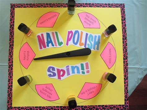 made a nail polish game for daughters 9th birthday sleep over party ...