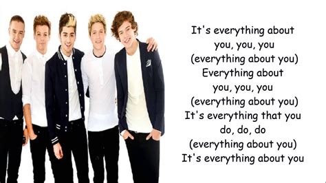 Everything About You - One Direction ( Lyrics + Pictures ) - YouTube