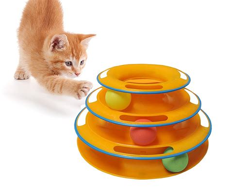 Purrfect Feline Titan's Tower, 3 Tier Cat Tower for Indoor Cats, Orange ...