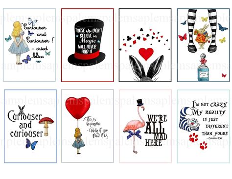 Alice in Wonderland Stickers Inspirational and Motivational - Etsy ...