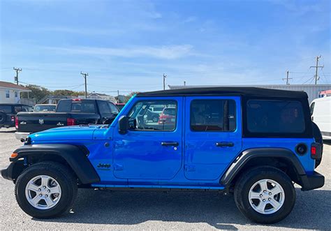 Rent 2022 Jeep Wrangler Sport 4x4 Hydro Blue | Island Jeep Rentals