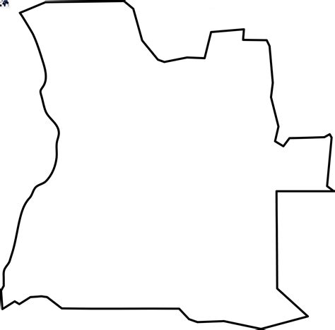 Printable Blank Angola Map with Outline, Transparent Map Printable Maps, Printables, Angola ...