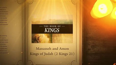 2 Kings 21: Manasseh and Amon Kings of Judah | Bible Stories - YouTube