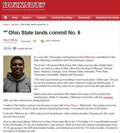 BUCKNUTS, OHIO STATE LANS COMMIT #6 EZEKIEL ELLIOT - Ohio State Football Image (30230005) - Fanpop