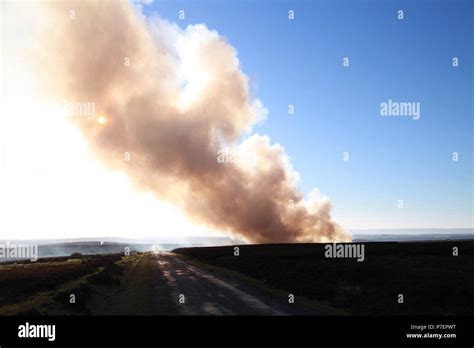 Saddleworth Moor fire Stock Photo - Alamy