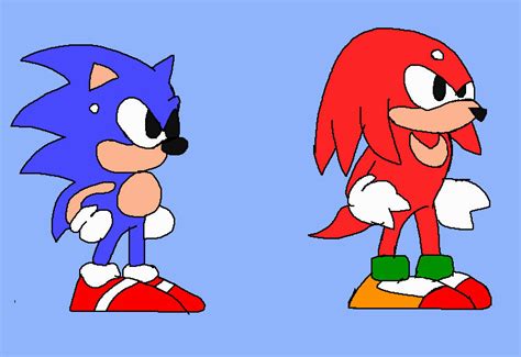 Redrawn - Sonic 2 Styled Knuckles Idle by Abbysek on DeviantArt