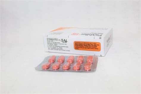 Fexofenadine Hydrochloride tablets 120mg Taj Pharma - Taj Generics ...