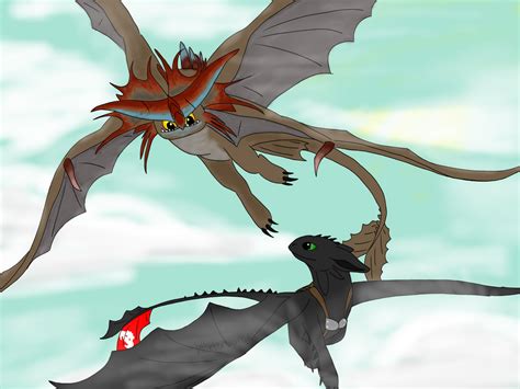 Toothless and CloudJumper by wintersoren on DeviantArt