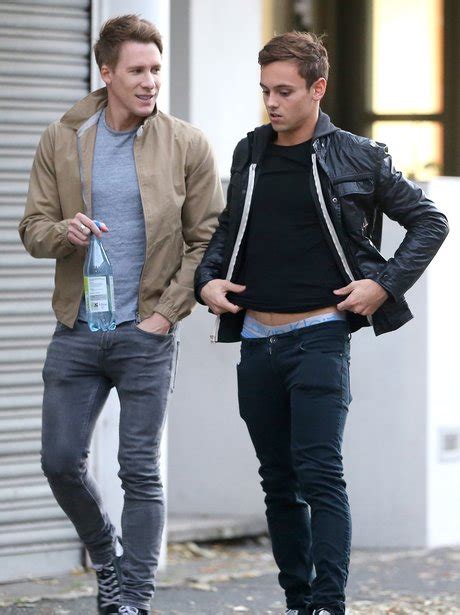 Pull your trousers up, Tom! Mr. Daley and his fiance Dustin Lance Black out in... - Capital