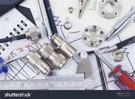 Engineering Technology Background Components Records Tools Stock Photo ...