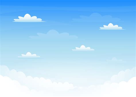 Bright cloudy sky. Cartoon. Vector illustration. Background. 6631117 Vector Art at Vecteezy