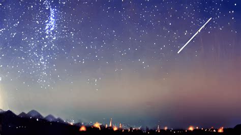 Shooting Star Night Sky · Creative Fabrica