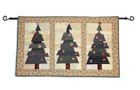 Crazy Christmas Tree Quilted Wall Hanging Green Plaid Pine - Etsy ...