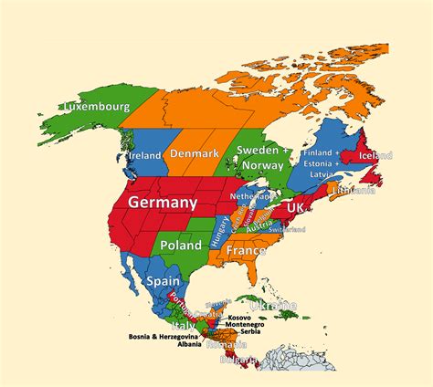 Comparing the population sizes of countries in North America with those in Europe: PART 2 : r ...