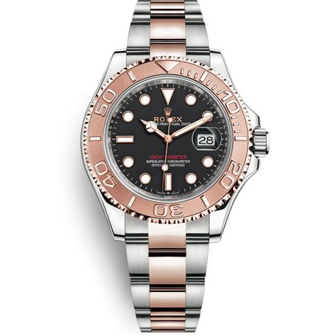 Rolex Yacht-Master Everose Gold and Oystersteel 40 mm Black Dial 116621