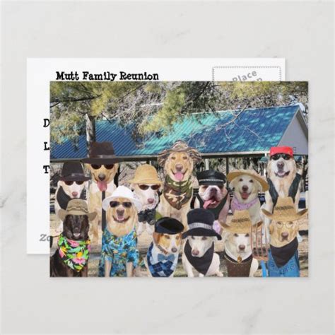 Funny Family Reunion Invitation Postcard | Zazzle