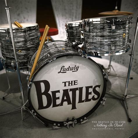 Ringo's Ed Sullivan kit — The Beatles in 3D | The beatles, Ludwig drums, Vintage drums