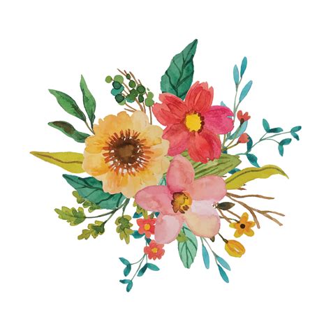 watercolor flower bouquet clipart 19608782 Vector Art at Vecteezy