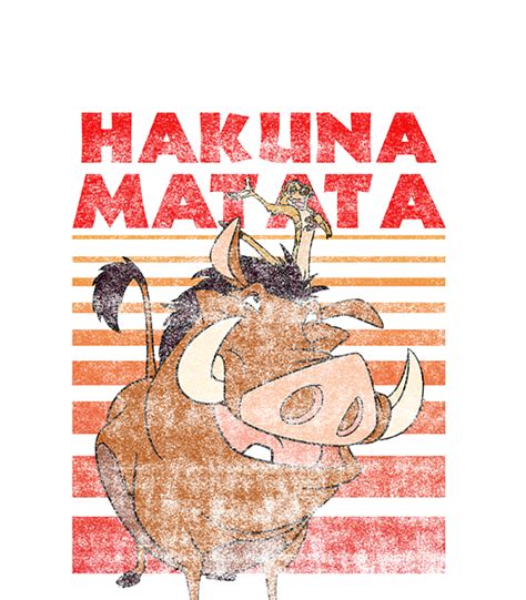 Disney Lion King Timon Pumbaa Hakuna Matata Greeting Card by Jothaw Chris