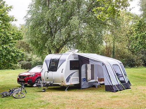 The Bailey Discovery D4-2 Camper Trailer Comes With A Wrap-Around Tent For Extra Privacy ...