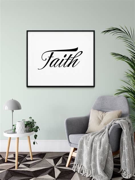 Faith Printable Wall Art, Home Decor, Poster, Print, Quote Art, Digital ...