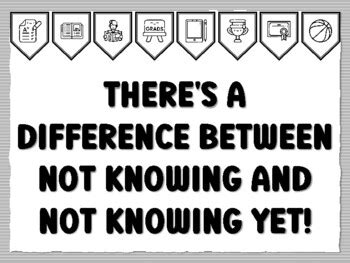 THERE'S A DIFFERENCE BETWEEN NOT KNOWING AND NOT KNOWING YET! Math Bulletin B