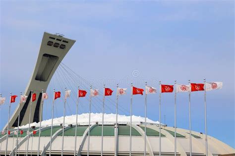 Montreal Olympic Stadium and Tower, Editorial Photography - Image of ...