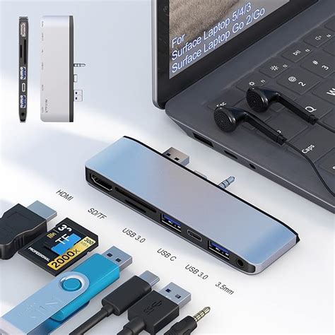 Amazon.com: Surface Laptop 5 Hub Docking Station with 4K HDMI+2 USB 3.0 ...