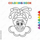 Happy Clown Faces Coloring Pages sketch template